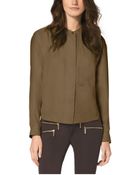 Michael Kors Pocket Silk Blouse - Lyst