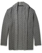 The Elder Statesman Geometric-Woven Cashmere Cardigan - Lyst
