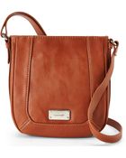 Nine West Cognac Wonder At Crossbody - Lyst