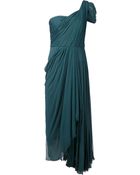 J. Mendel Pleated Dress - Lyst