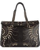 Roberto Cavalli Studded Shoulder Bag - Lyst