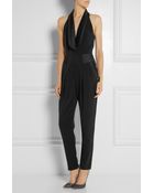 Alice By Temperley Alice Satin-Trimmed Twill Jumpsuit - Lyst