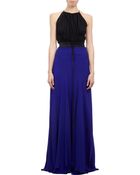 Juan Carlos Obando Colorblock Halter Gown - Lyst