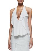 Donna Karan New York Sleeveless Petal Blouse - Lyst