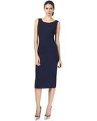Oscar de la Renta Sleeveless Wool Twill Pencil Dress - Lyst