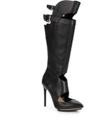 BCBGMAXAZRIA Adored Perforated Leather Boots - Lyst