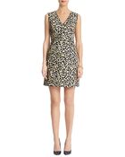Anne Klein Leopard Print A Line Dress - Lyst