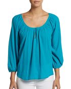Joie Khan Cotton Crepe Blouse - Lyst