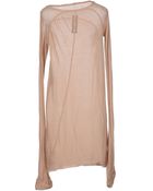 Rick Owens Short Dress - Lyst