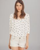 Maje Shirt Button Front Print - Lyst