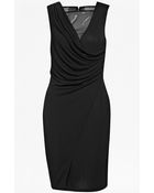 French Connection Mona Crepe Drape Dress - Lyst