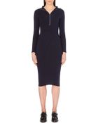 Sandro Zip-Detail Knitted Dress - Lyst