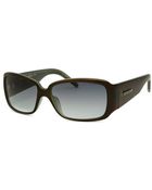 MICHAEL Michael Kors Women'S Rectangle Black And Olive Green Sunglasses - Lyst