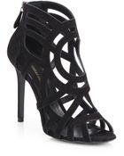 Nicholas Kirkwood Laser-Cut Suede Ankle Boots - Lyst
