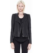 Helmut Lang Wither Fitted Leather Jacket - Lyst