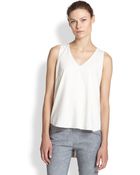 Sachin & Babi Temple Leather Laser-Cut Patterned-Back Tank - Lyst