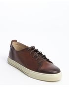 Gucci Brown Leather Lace Up Oxfords - Lyst