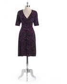 Donna Morgan Printed Wrapeffect Dress - Lyst