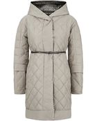 Max Mara Quilt And Tweed Print Reversible Coat - Lyst