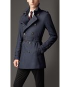Burberry Mid Length Light Weight Cashmere Trench Coat - Lyst