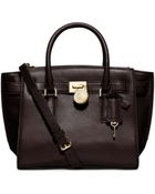 Michael Kors Hamilton Traveler Medium Leather Satchel - Lyst