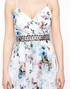 Little Mistress Floral Print Maxi Dress - Lyst