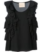 Erika Cavallini Semi Couture Ruffle Detailed Top - Lyst