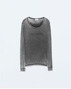Zara Slogan Tshirt - Lyst
