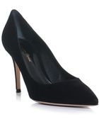 Gianvito Rossi Pointtoe Suede Pumps - Lyst