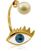 Delfina Delettrez Glittered Eye & Pearl Mono Earring - Lyst