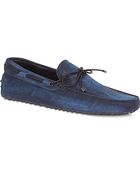 Tod's Gommino Driving Shoes In Nubuck - For Men - Lyst