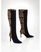 Lauren by Ralph Lauren Two-Toned Vallerie Boot - Lyst