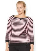 Lauren by Ralph Lauren Plus French Terry Top - Lyst