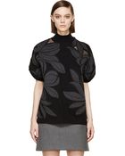 3.1 Phillip Lim Black Floral Appliqu Sweater - Lyst