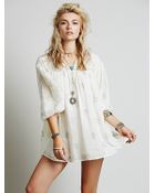 Free People Block Print Mini Dress - Lyst