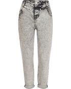 River Island Black Acid Wash Slim Mom Jeans - Lyst