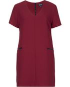 Topshop Crepe Zip Shift Dress - Lyst