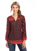 Lucky Brand Jordynn Mixed Print Peasant Top - Lyst