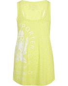 River Island Yellow Linen Side Print Longline Vest - Lyst