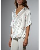 Patrizia Pepe Printed Silk Tunic Top - Lyst
