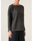 Daniela Gregis Oversized Striped Knit Top - Lyst