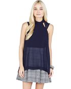 BCBGeneration Top Overlay Dress - Lyst