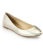 Vera Wang Lavender Lara Metallic Leather Ballet Flats - Lyst
