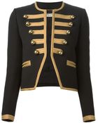 Saint Laurent Cropped Officer Jacket - Lyst