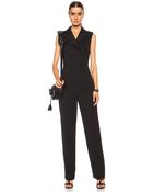 3.1 Phillip Lim Sleeveless Tuxedo Wool Jumpsuit - Lyst