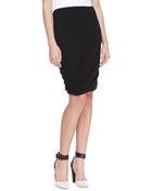 Donna Karan New York Double Layer Twisted Draped Skirt - Lyst