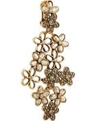 Oscar de la Renta Gold- -Plated Crystal Clip Earrings - Lyst