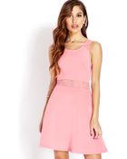 Forever 21 Garden Party Skater Dress - Lyst