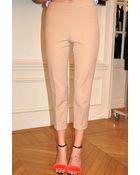 MSGM Crop Pant Beige - Lyst