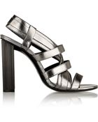 Robert Clergerie Dirsta Metallic Leather Sandals - Lyst